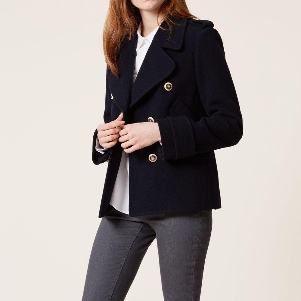 Hobbs Navy Hampstead Peacoat